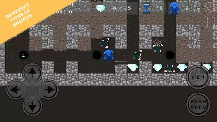 像素钻石洞穴游戏(pixel diamonds caves)