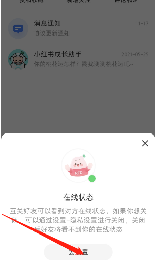 小红书如何更改个人状态 在线状态设置步骤教程