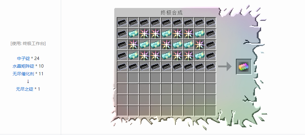 《我的世界》无尽贪婪所有物品合成