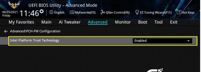 华硕主板BIOS开启TPM2.0教程(含AMD和intel)