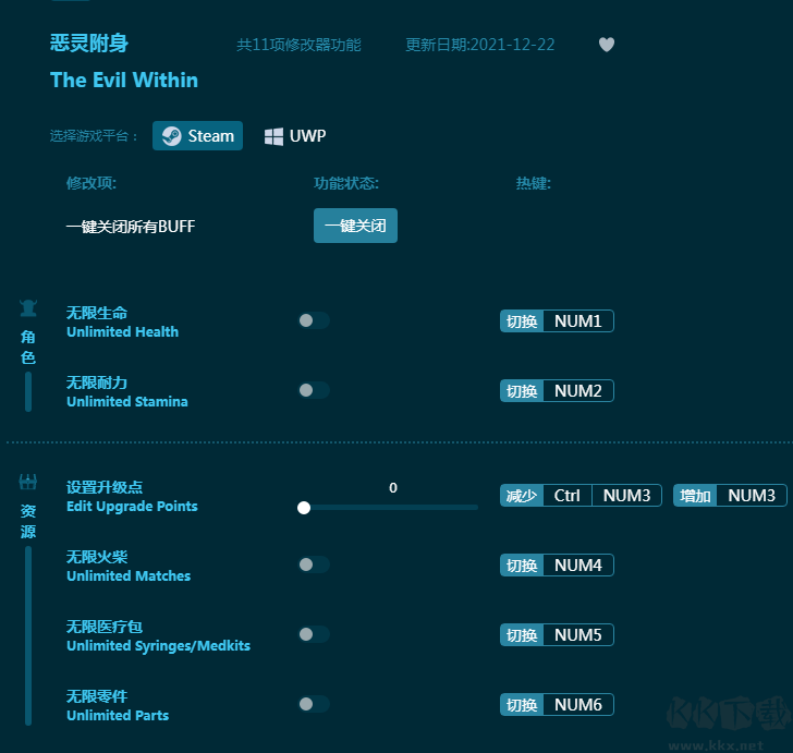 恶灵附身十一项修改器