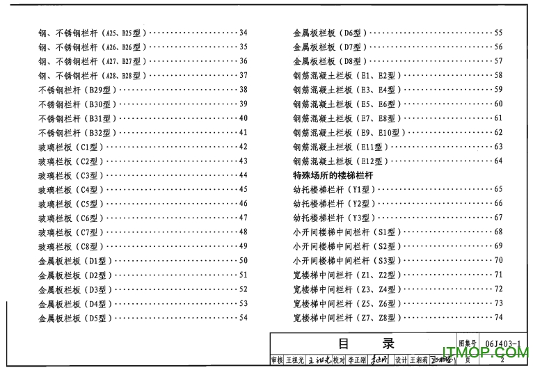 06j403-1楼梯栏杆栏板图集