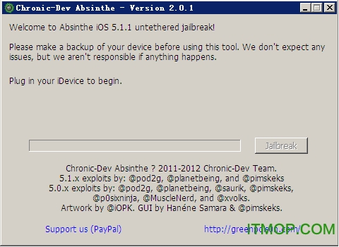 绿毒(iPhone4S/iPad2完美越狱工具absinthe)
