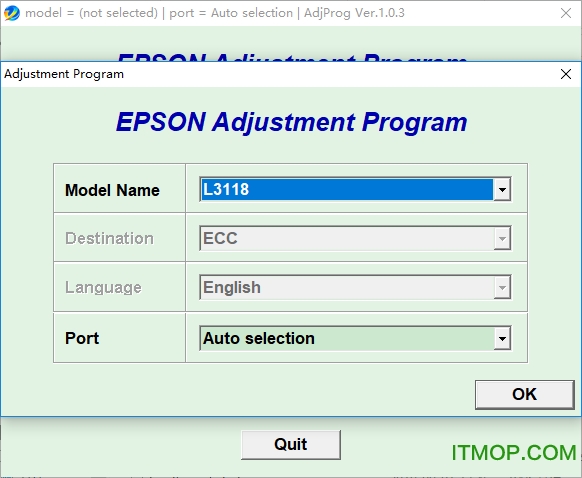 爱普生L3118打印机清零软件